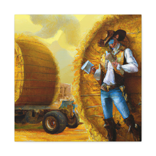 "Steampunk Hay Bales" - Canvas