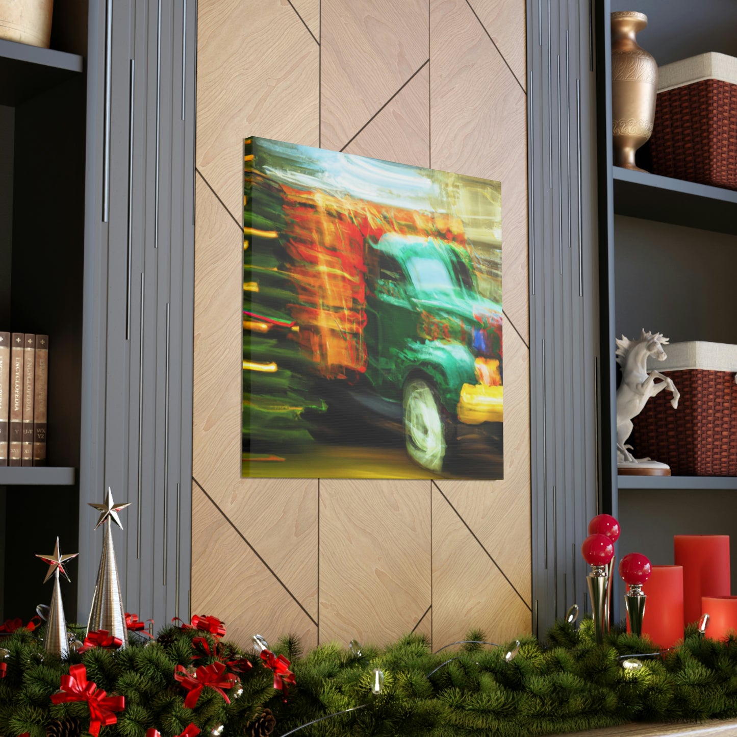 "Truck with Christmas Cheer" - Canvas