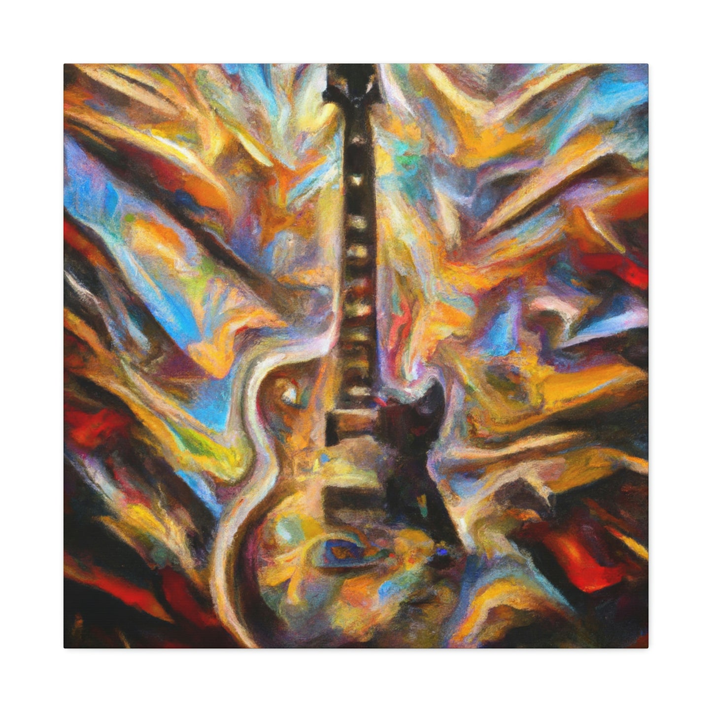 "Electric Guitar Eruption" - Canvas