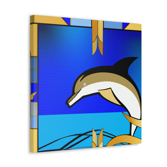 Dancing Dolphin Delight - Canvas