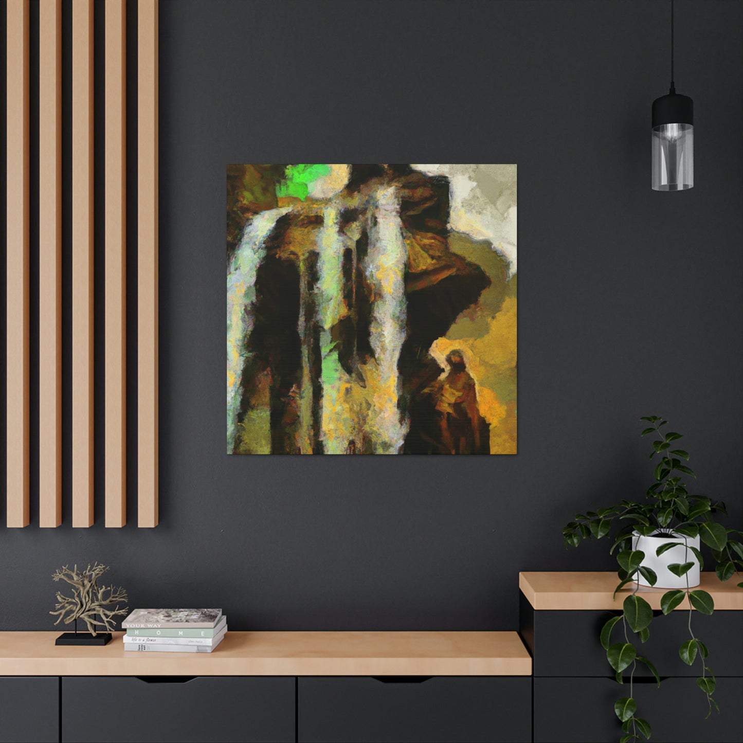 "Waterfall Melodic Mosaic" - Canvas