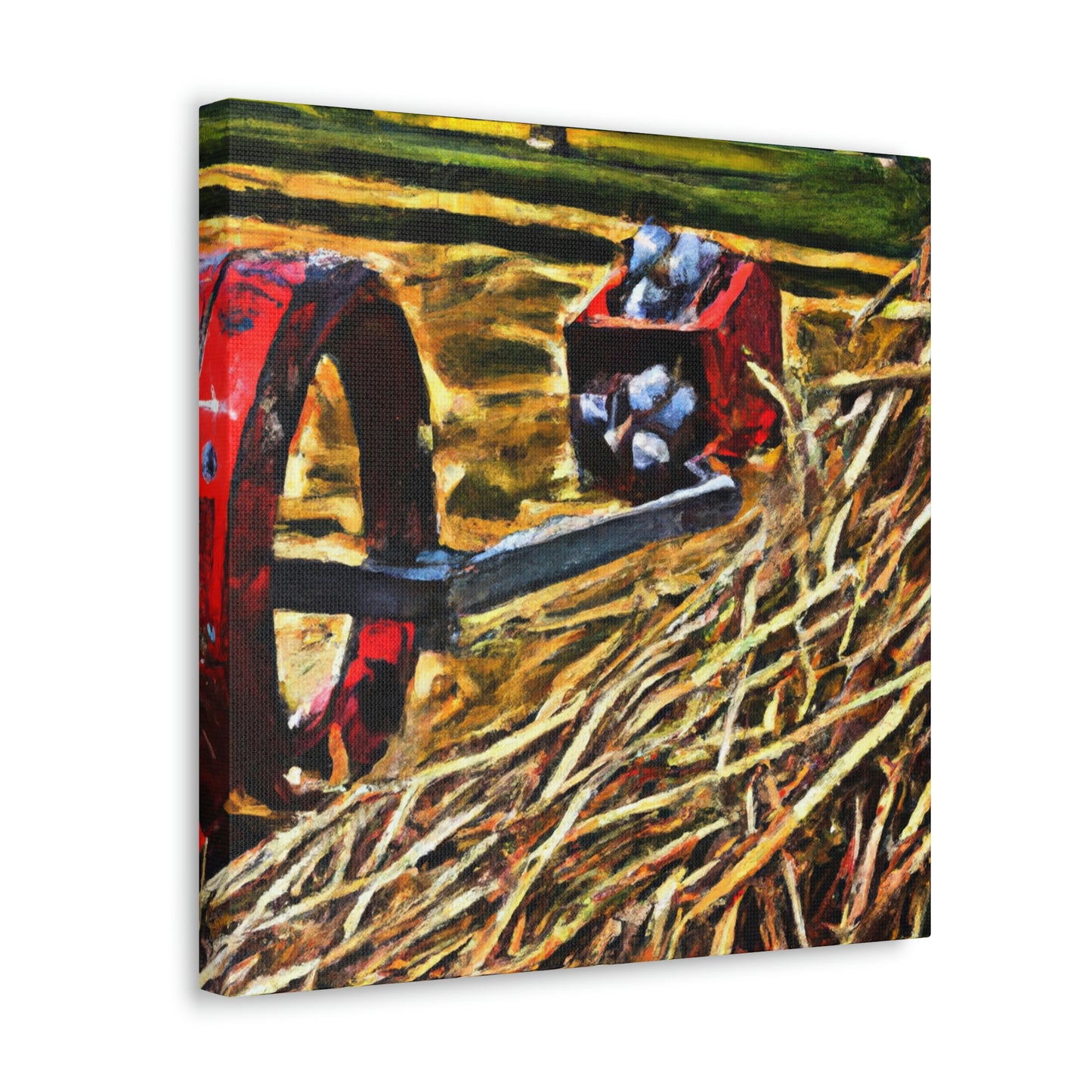 "Hay Balers Bustling Color" - Canvas