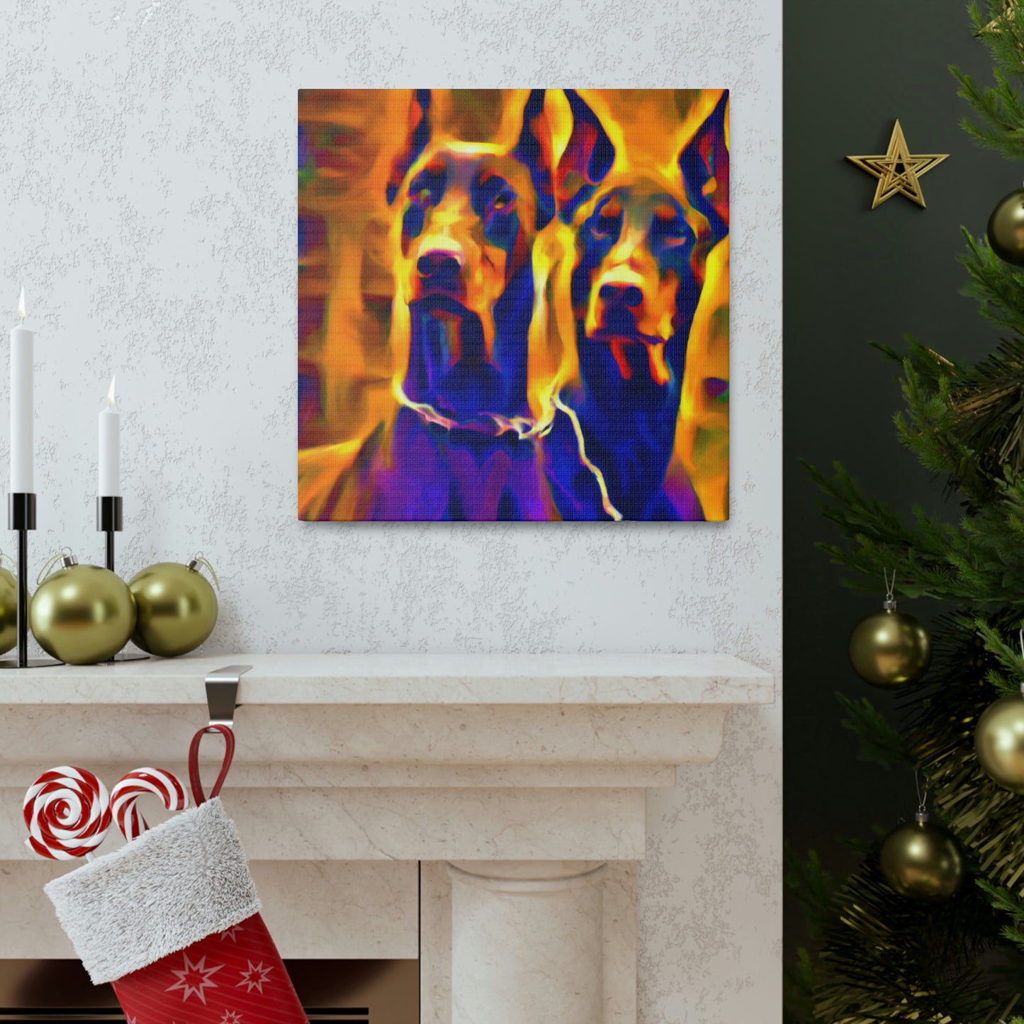 "Loyal Doberman Dreams" - Canvas