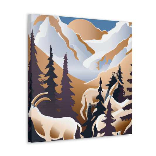 "Chamois in Metallic Splendor" - Canvas