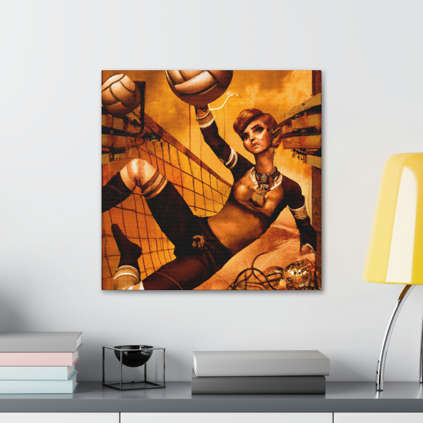 Victory in Steampunk Volley - Canvas