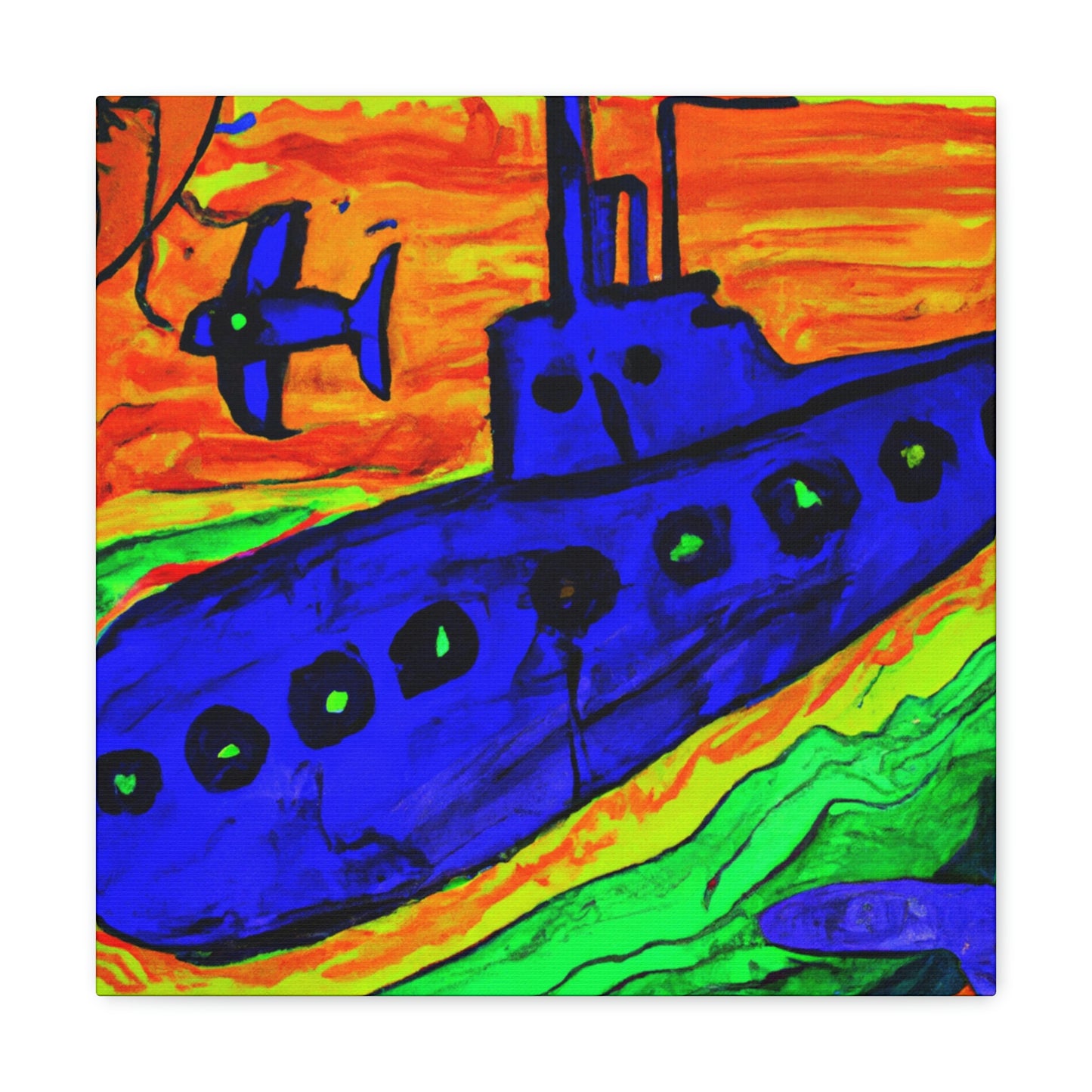 Submarine in Fauve Colors - Canvas