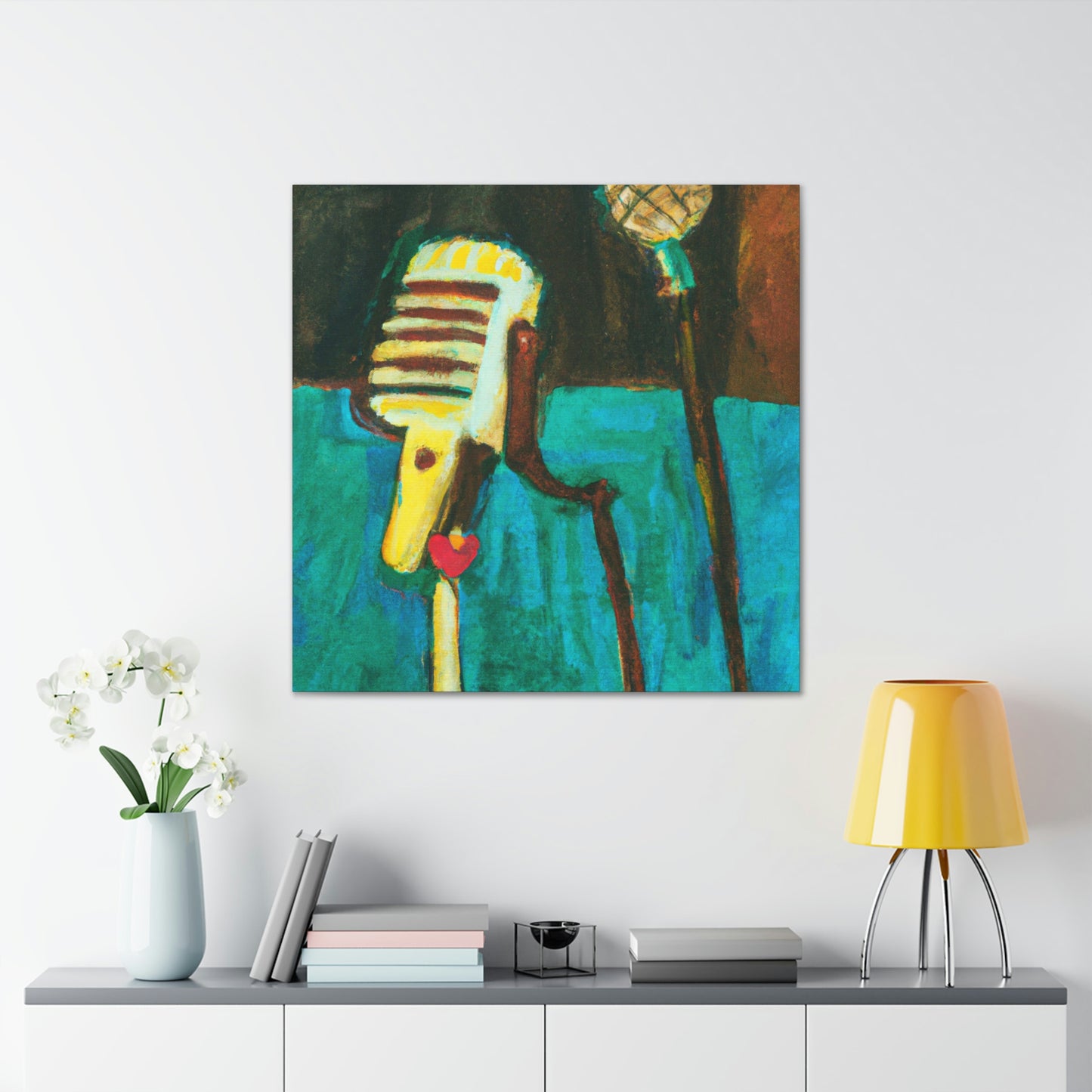 The Mic and Mood - Canvas