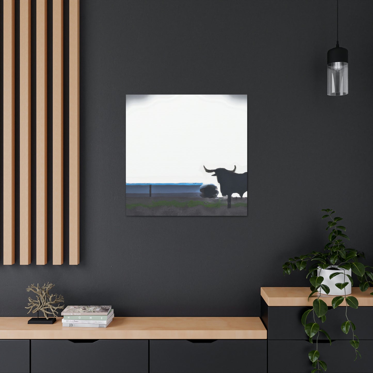 Lone Texas Longhorn - Canvas