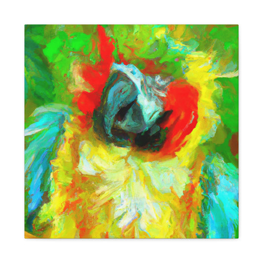 Parrots in Sunrise Hues - Canvas