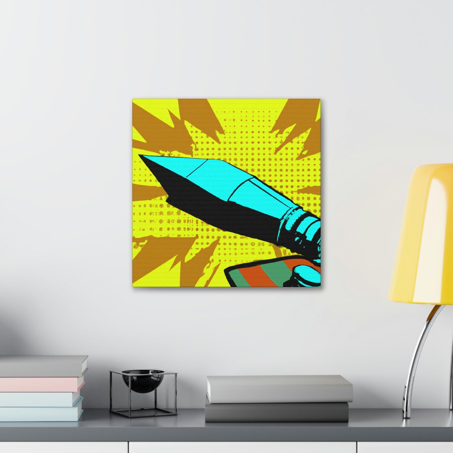 "Bullets in Flight Pop Art" - Canvas