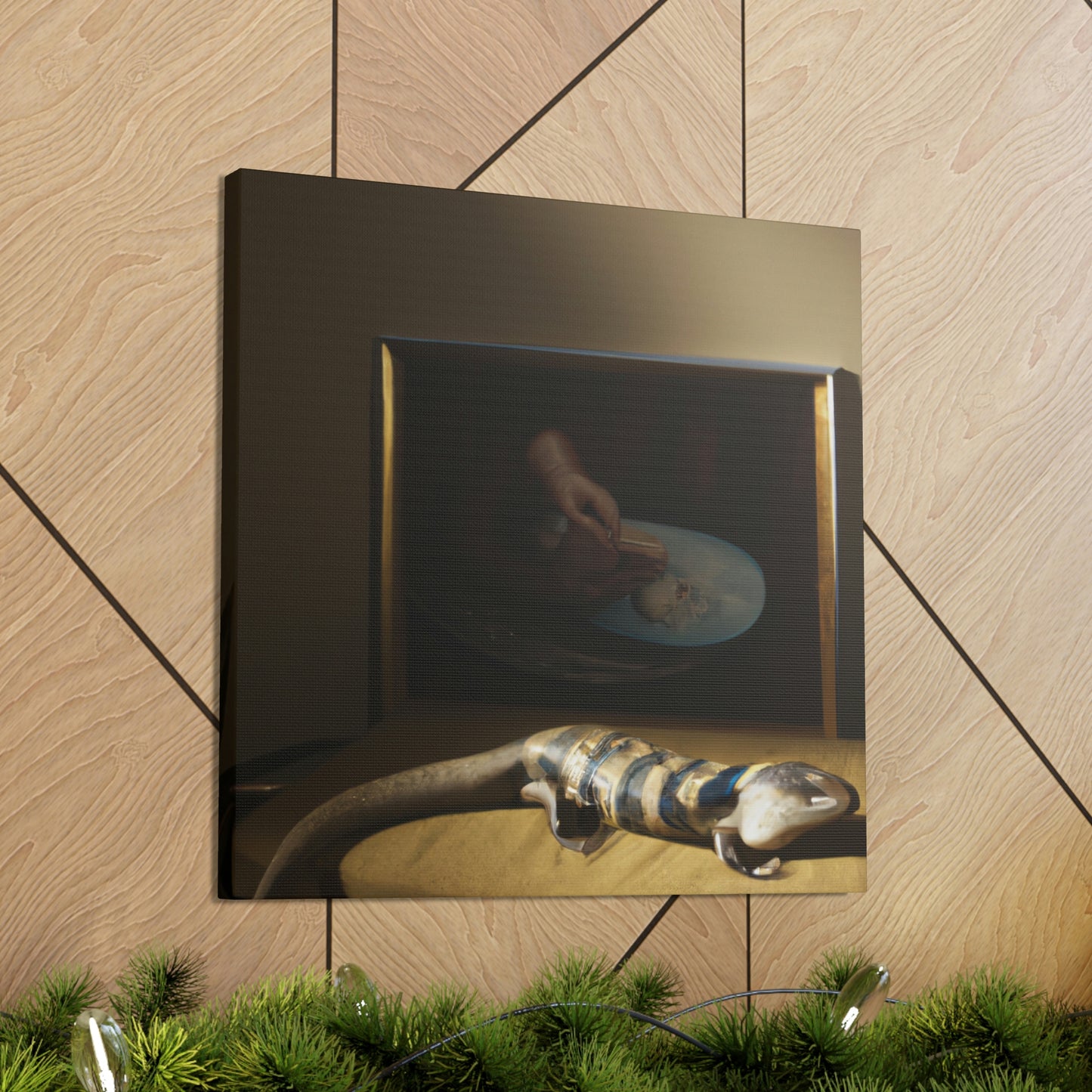 Skink with Blue Tongue - Canvas