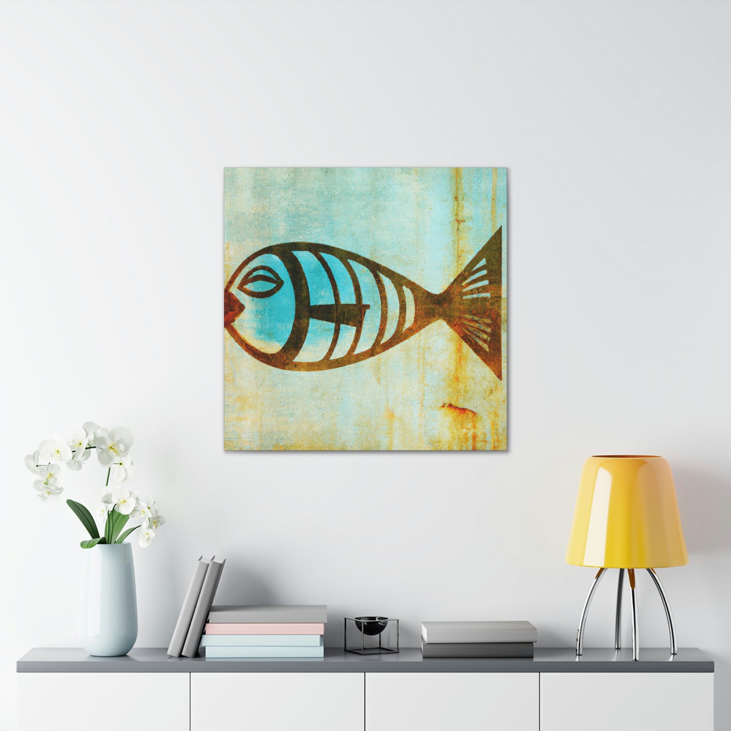 "Gilded Fish Glistening' - Canvas