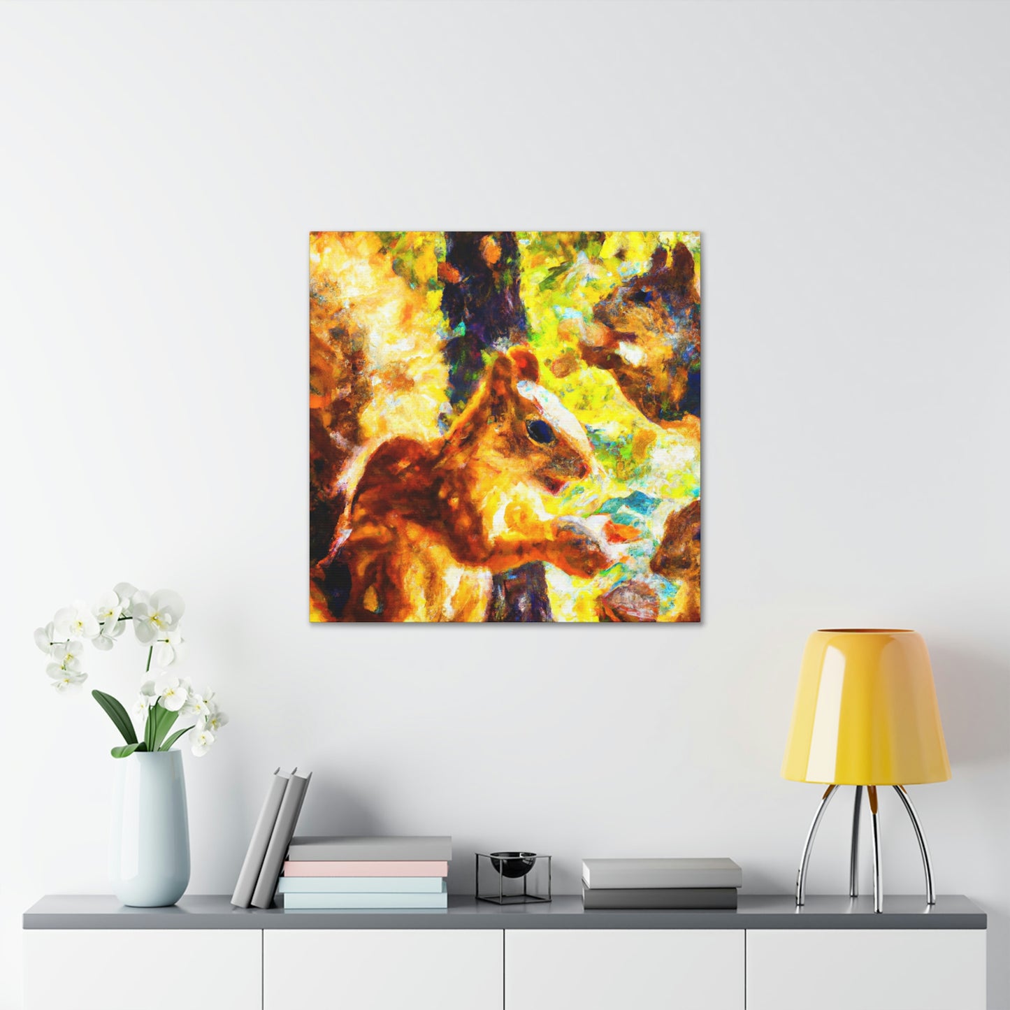 "Squirrels in Impressionism" - Canvas