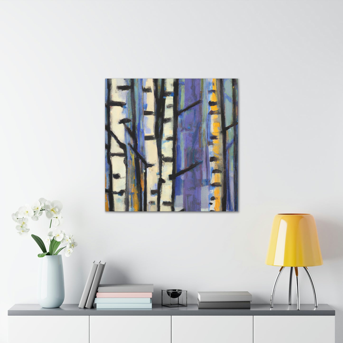 Birch Tree Expressionism - Canvas