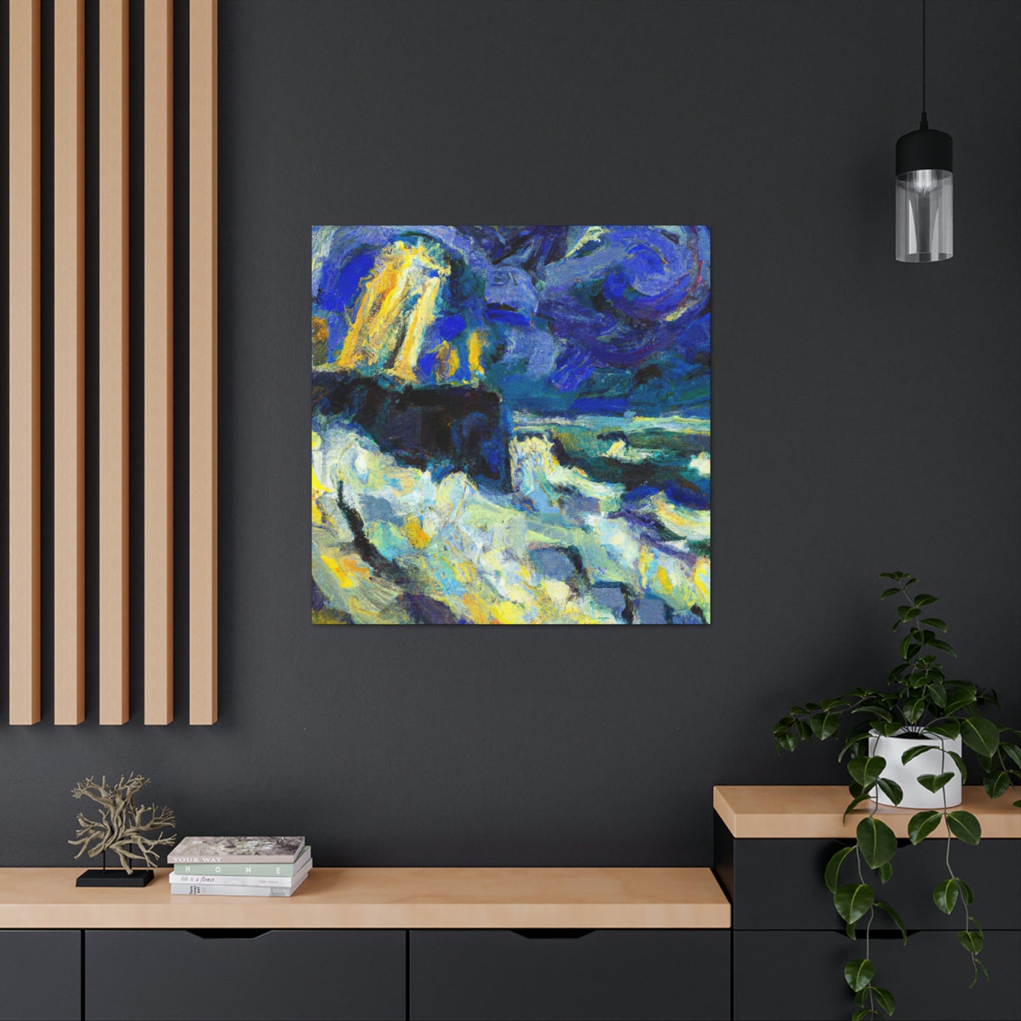 "Sea Wall, Turmoil Beneath" - Canvas