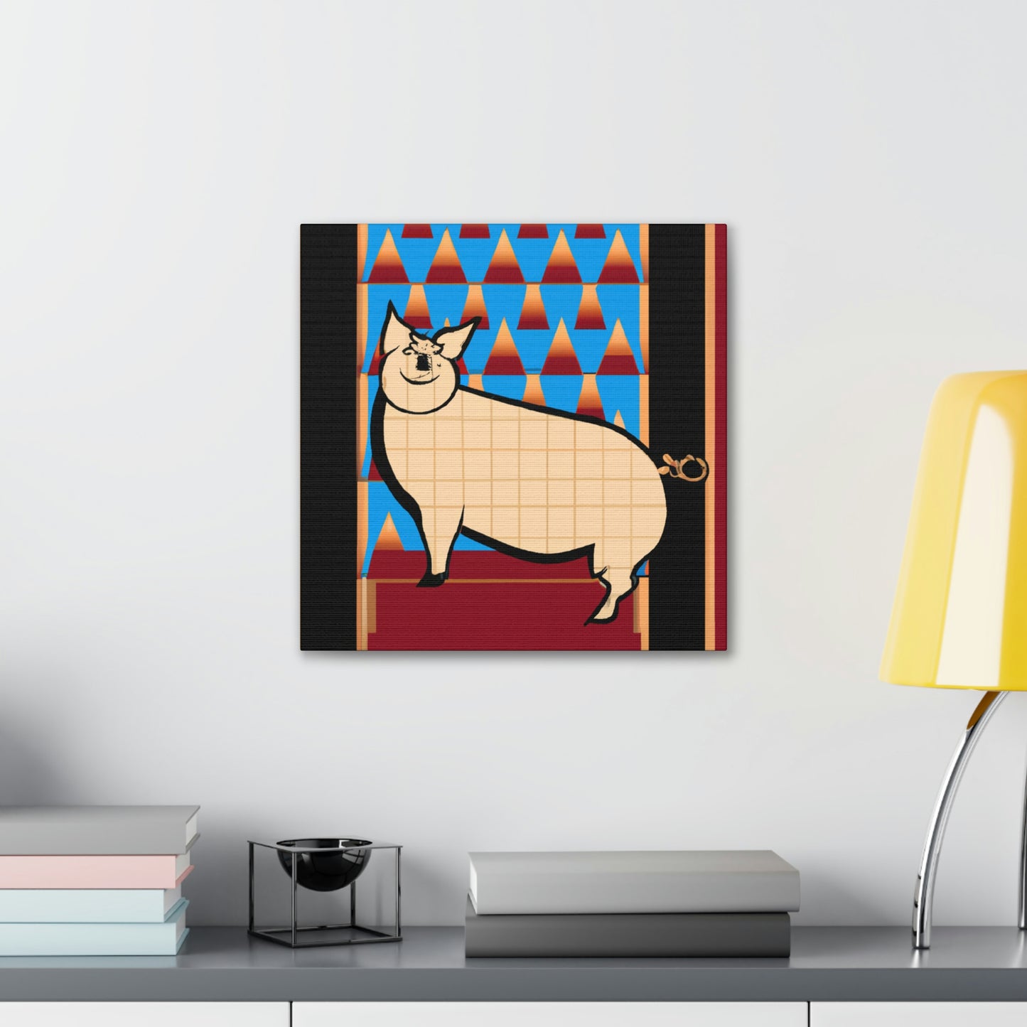 "Pig of Pleasure's Glow" - Canvas