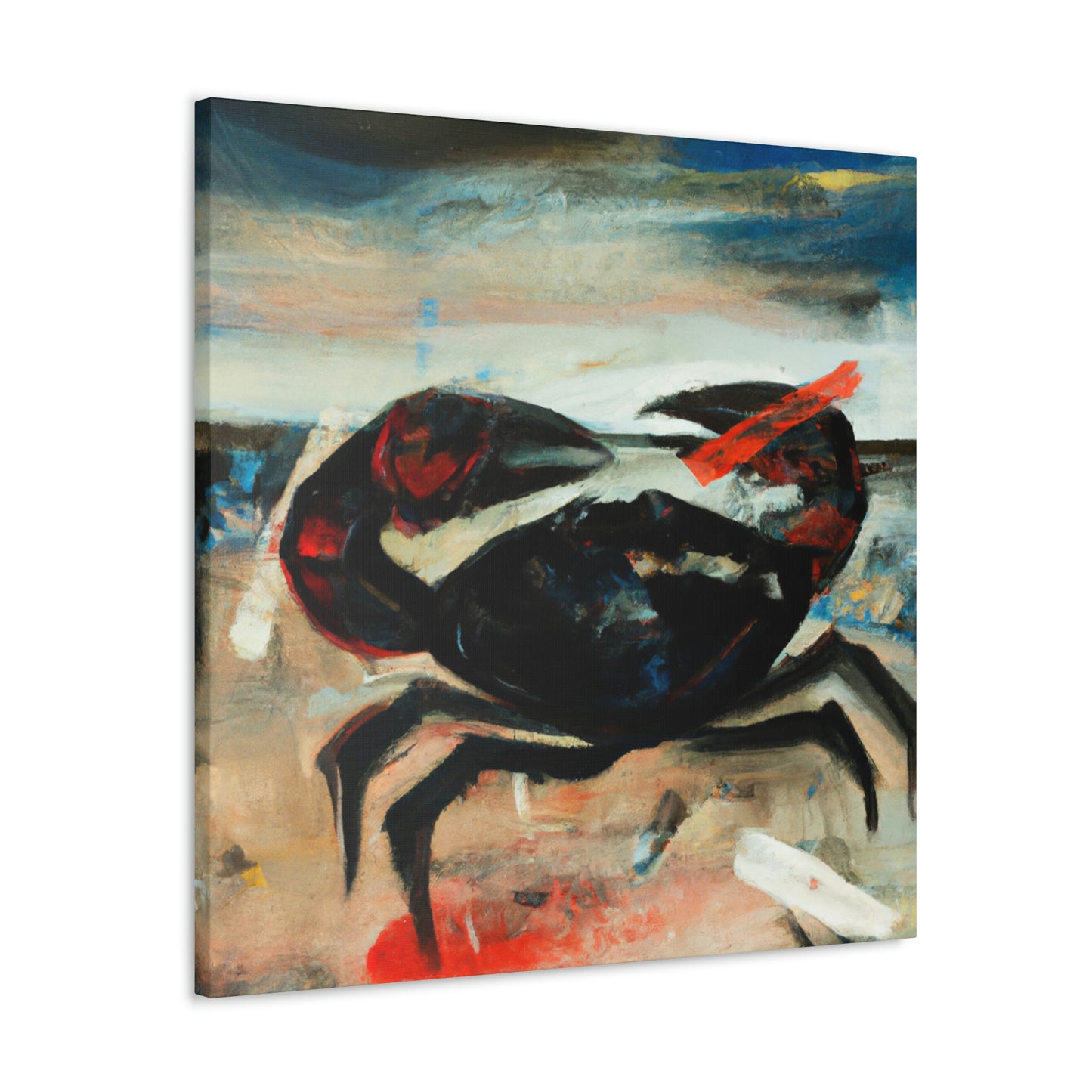 Crab on Abstract Canvas - Canvas