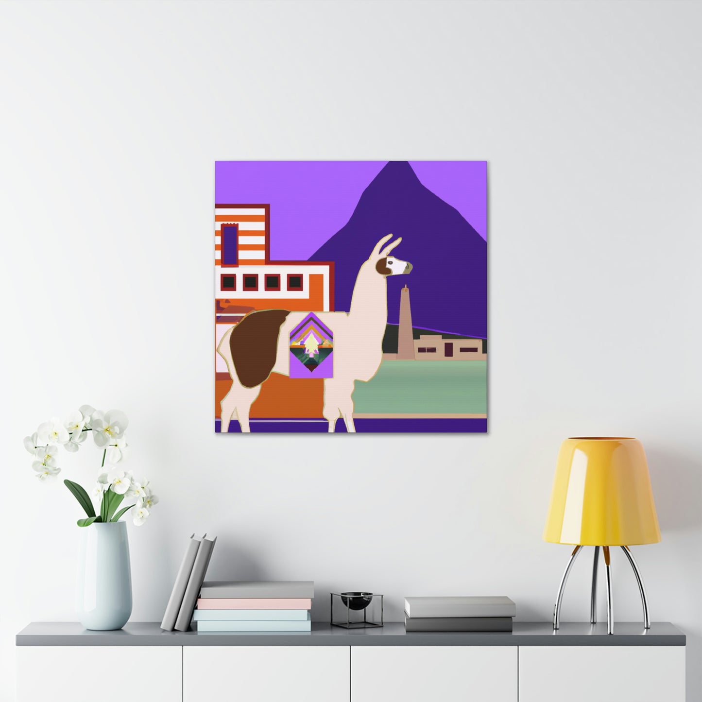 Llama Art Deco Splendor - Canvas