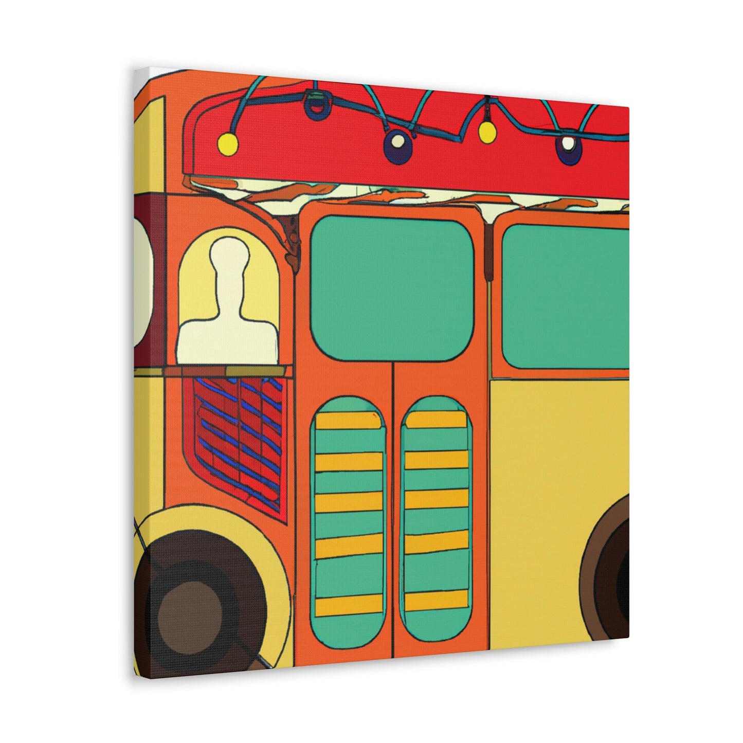 "Bus In Art Deco" - Canvas