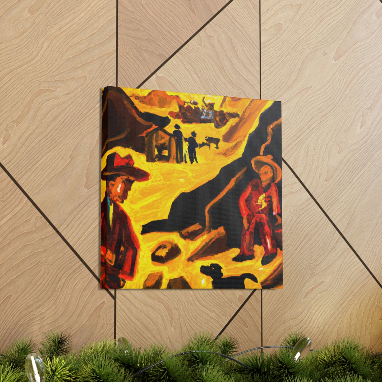 Gold Mine Ablaze - Canvas