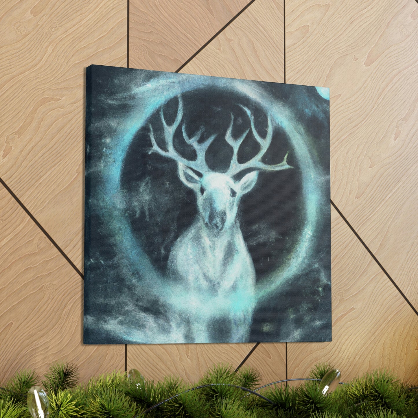 Reindeer in Moonlight - Canvas