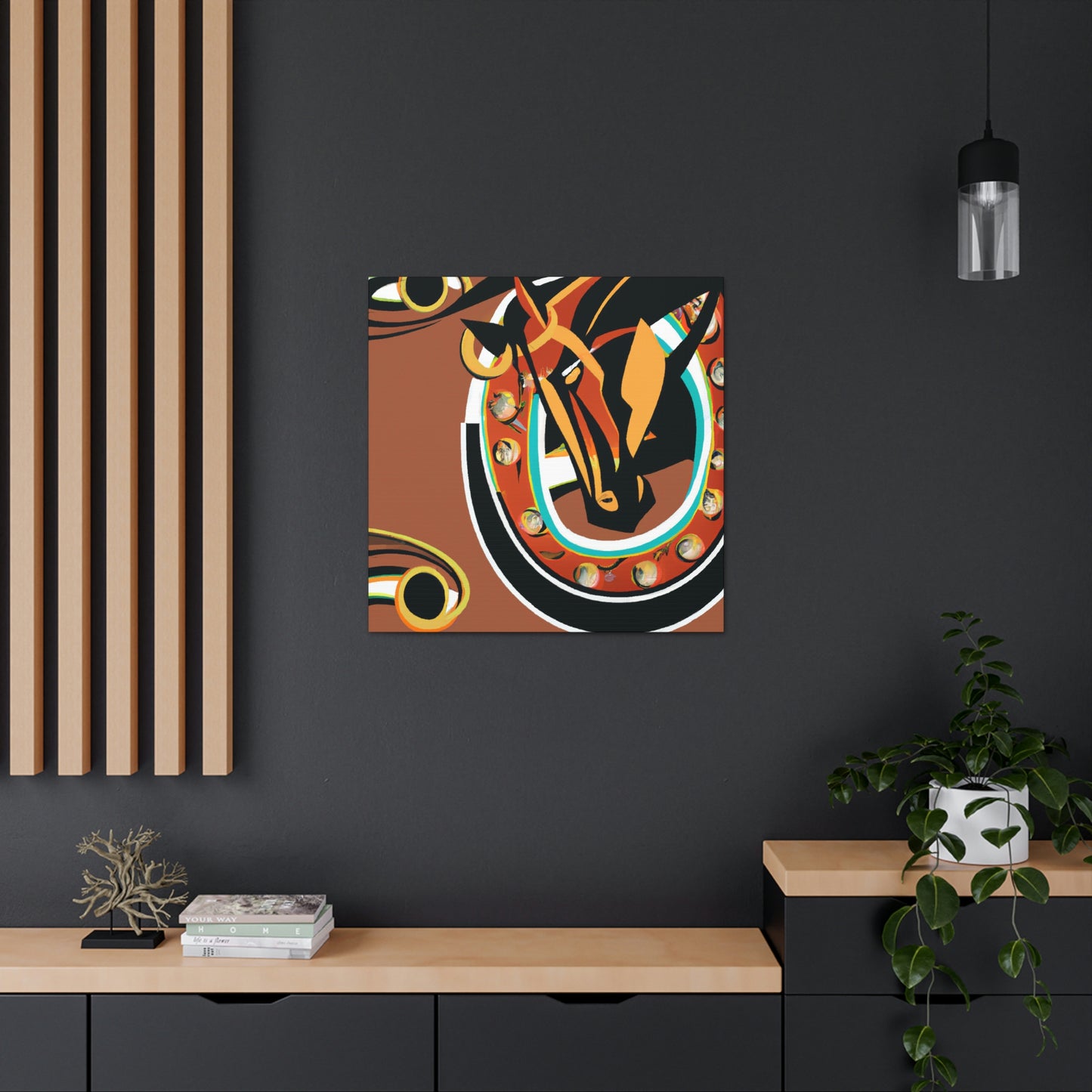 "Horseshoe Art Deco" - Canvas