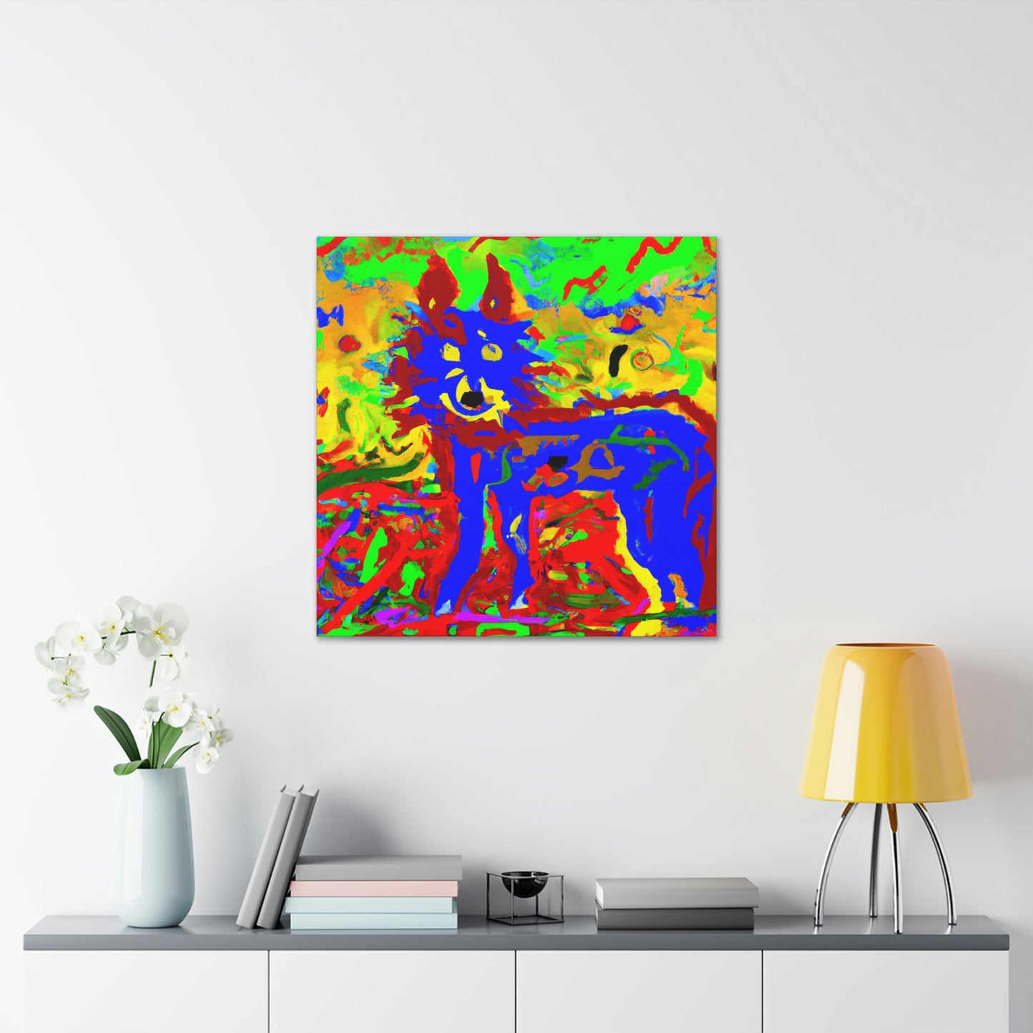 "Coyote Dance in Color" - Canvas