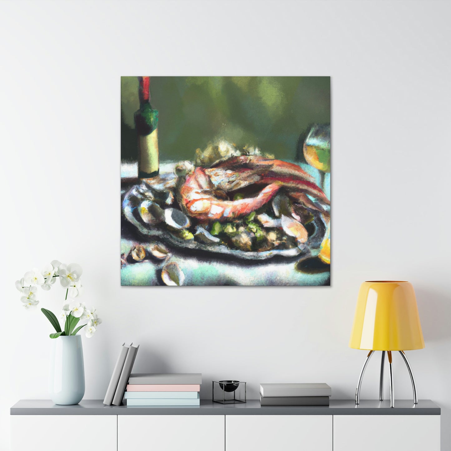 Seafood Through Abstract - Canvas