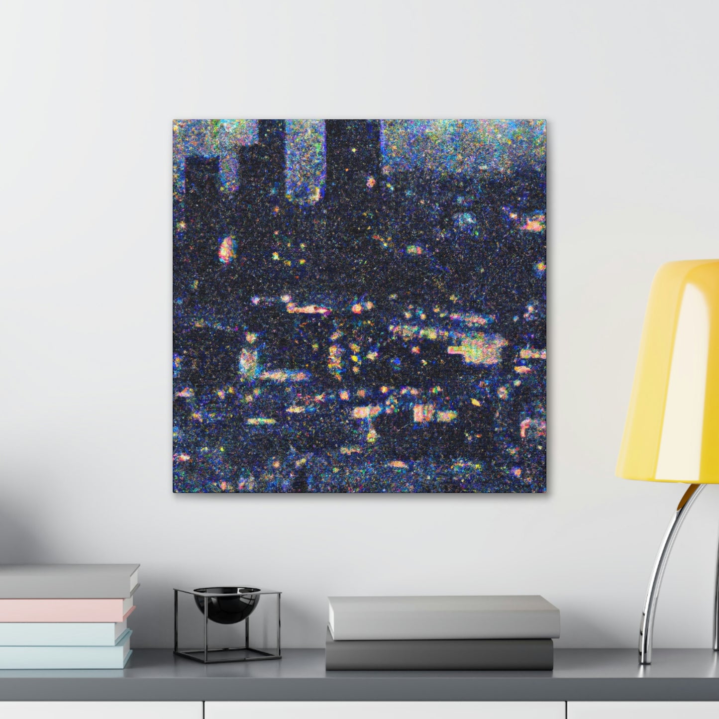 "Modern Art Deco Pointillism" - Canvas