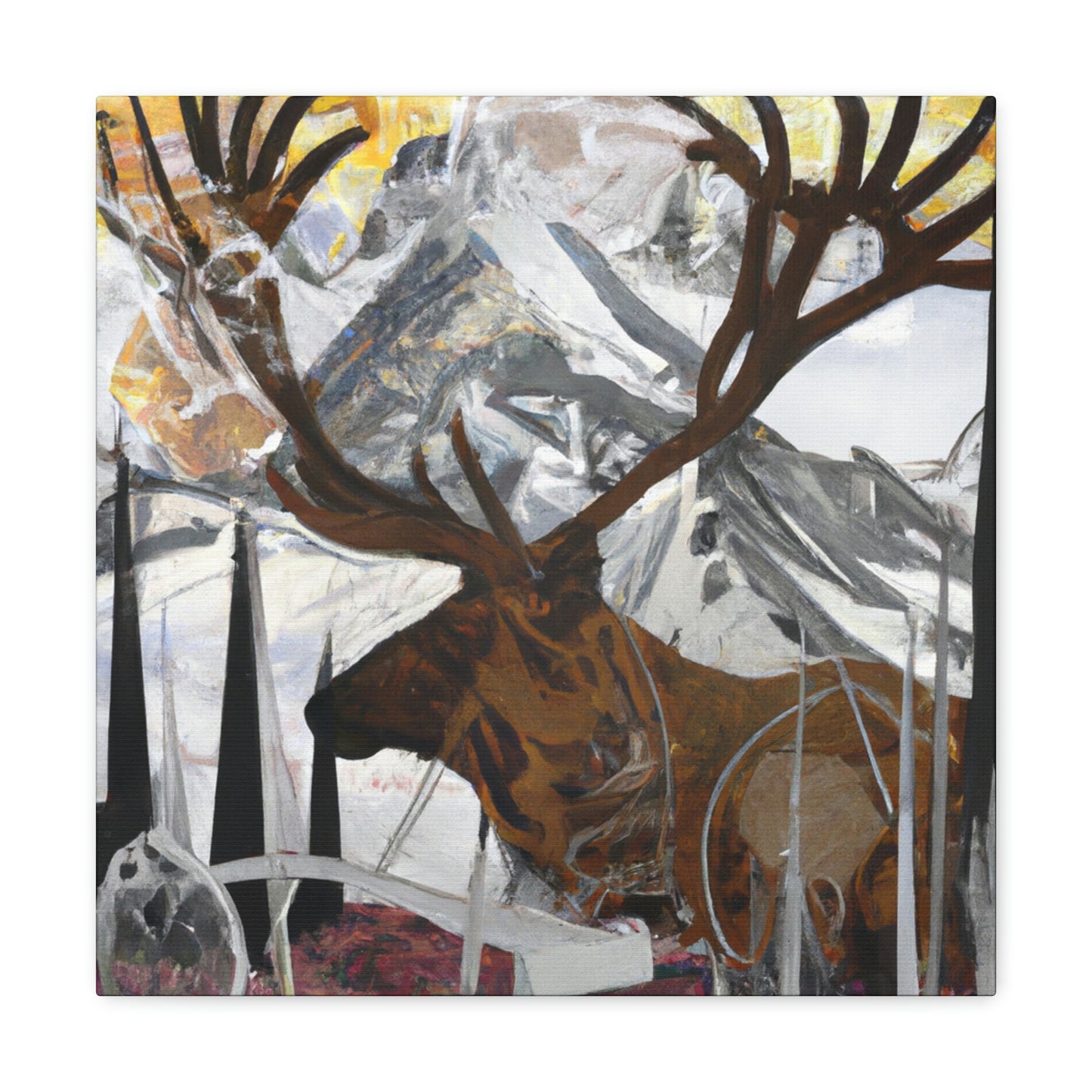 Elk of Art Deco - Canvas