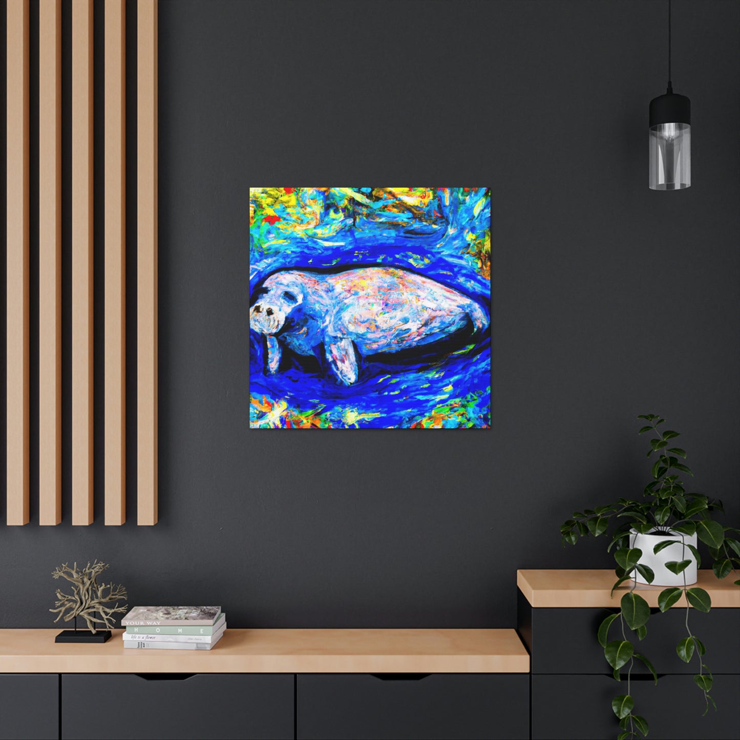 Manatee in Expressionism - Canvas