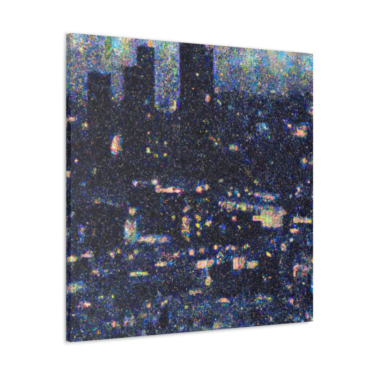 "Modern Art Deco Pointillism" - Canvas