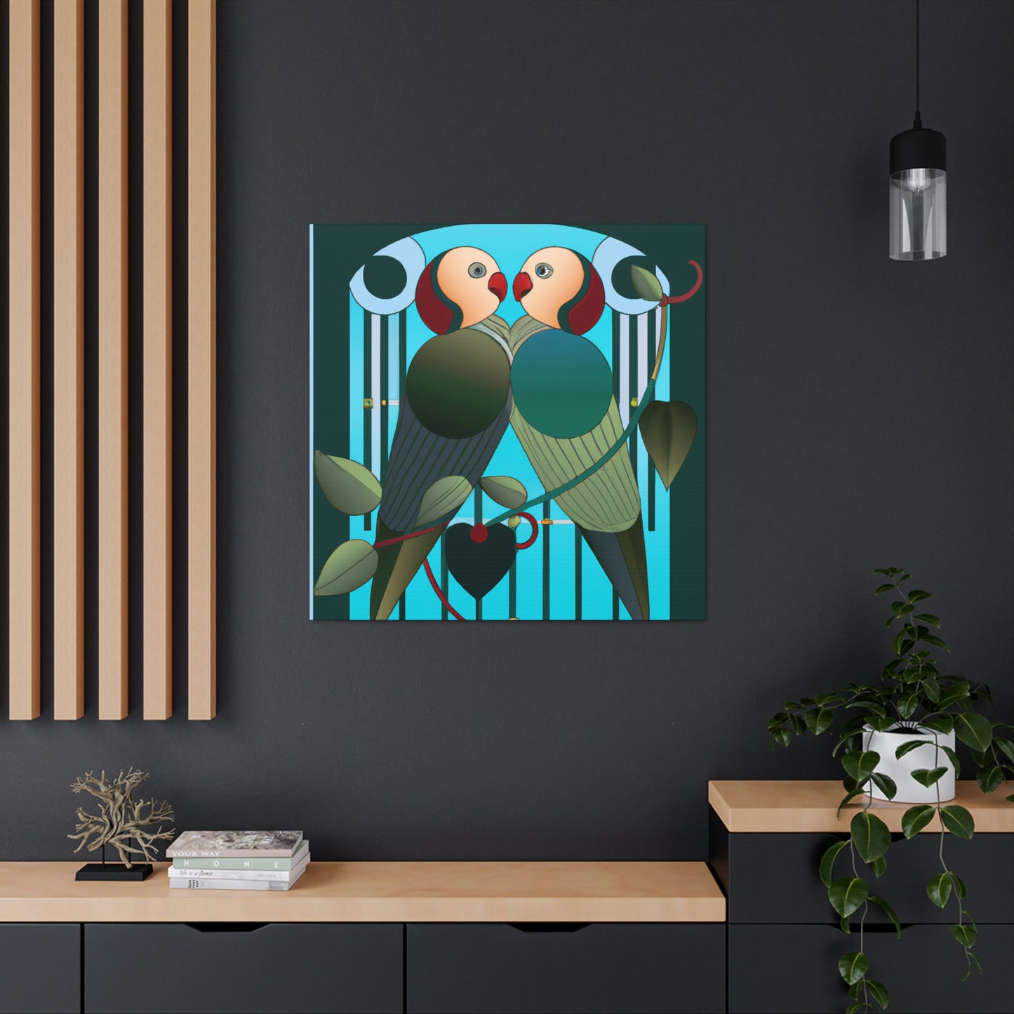 Lovers in Art Deco - Canvas