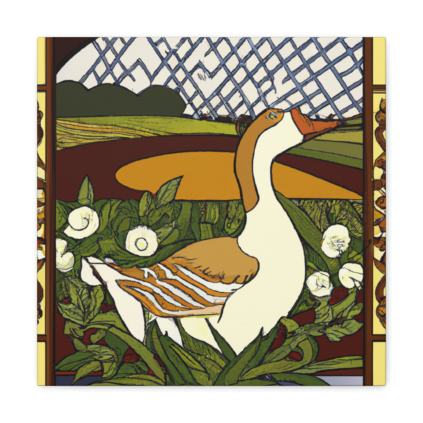 "Goose in Art Nouveau" - Canvas