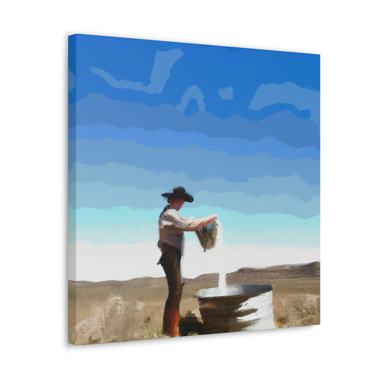 "Water Trough Glistening" - Canvas