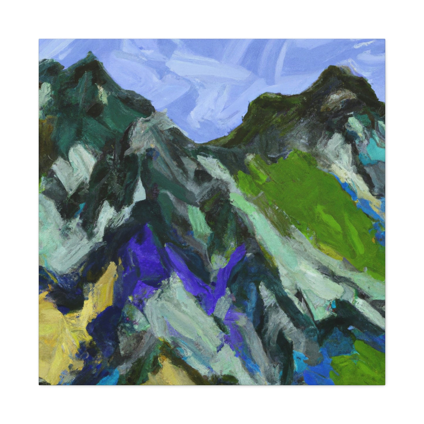 "Mountainous Abstract Vision" - Canvas