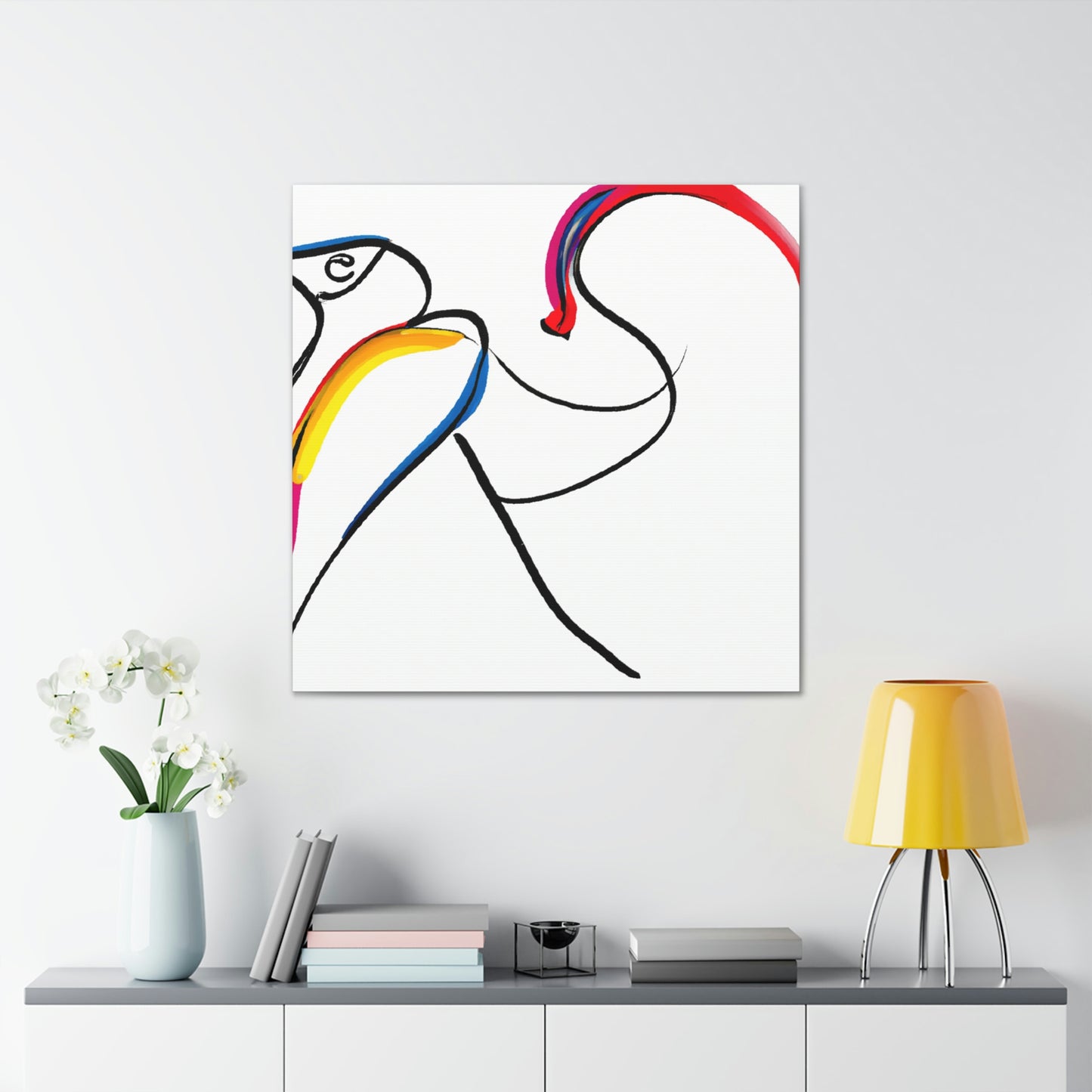 "Macaws in Minimalism" - Canvas