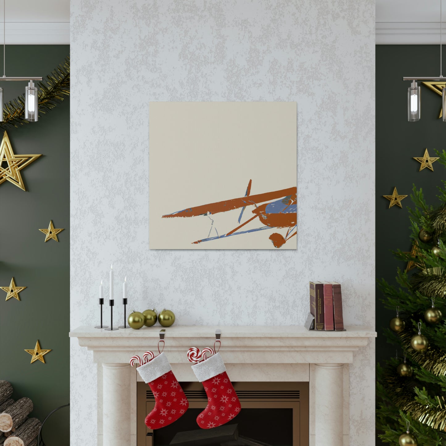 Vintage Airplane Simplicity - Canvas