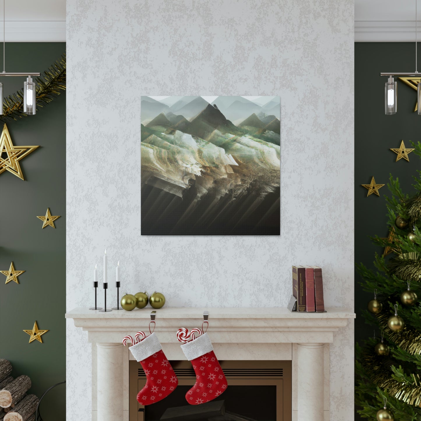 Lofty Mountain Peaks - Canvas