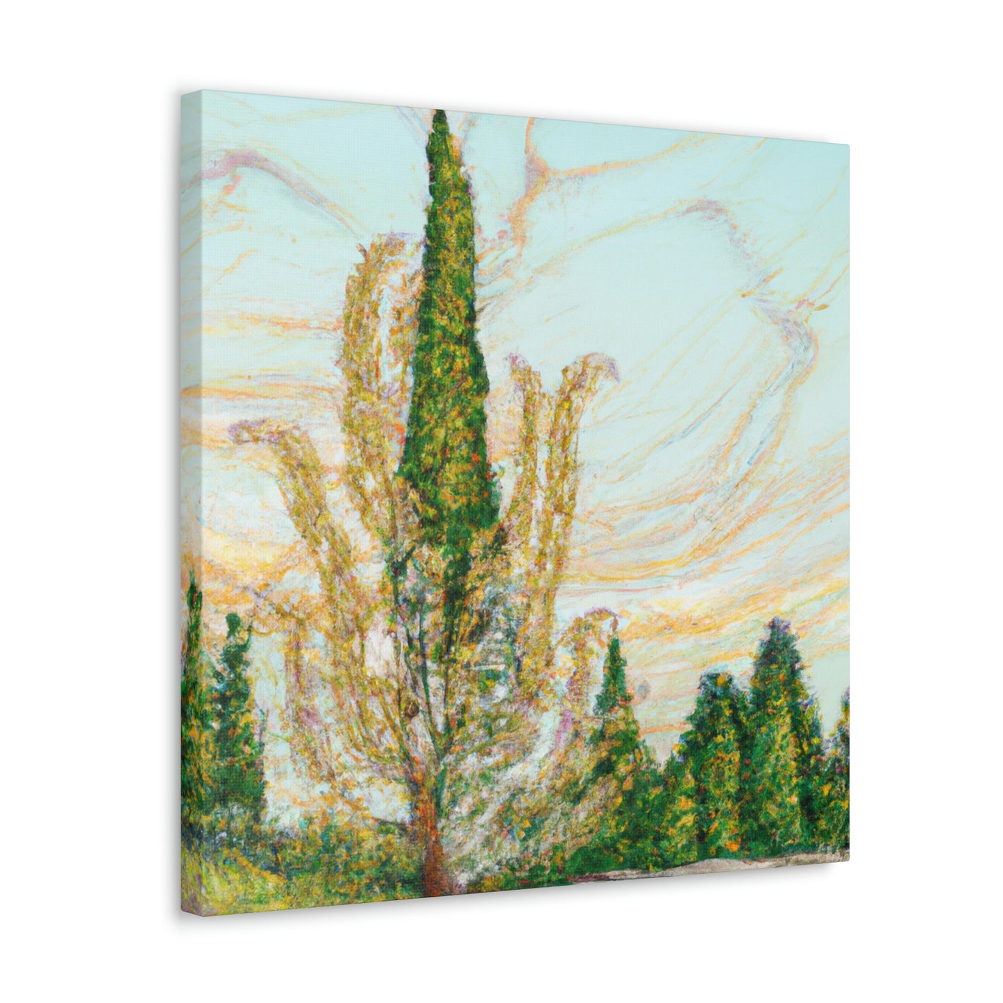 Cypress Tree Reflection - Canvas