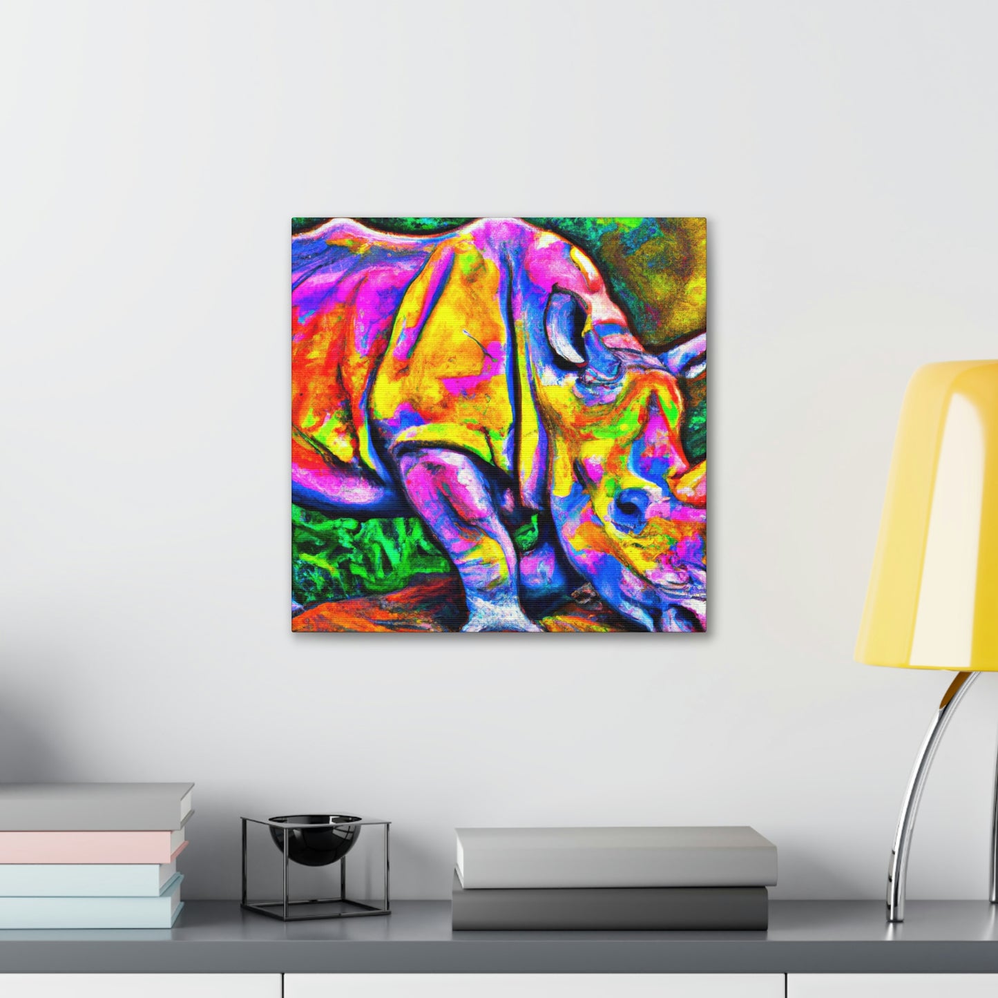 Rhinoceros in Deco - Canvas