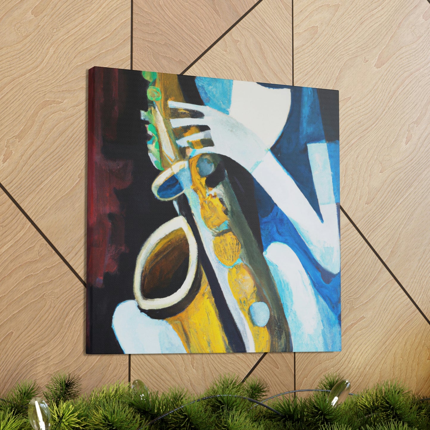 "Saxophone Serenade Expressionism" - Canvas