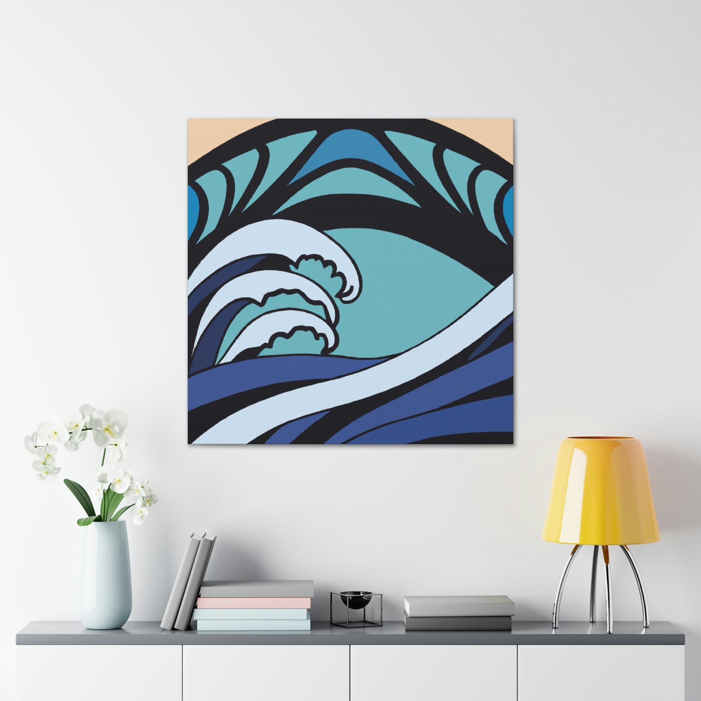 "Waves of Blue Luxury" - Canvas