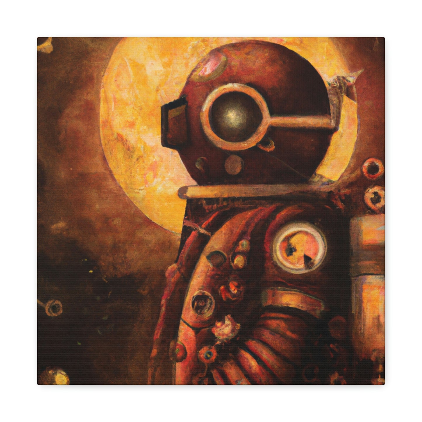 "Steampunk In a Spacesuit" - Canvas