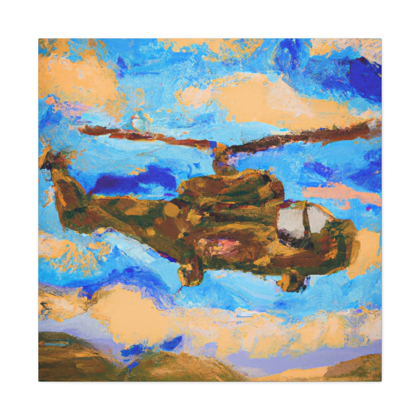 Helicopter Surreal Vision - Canvas