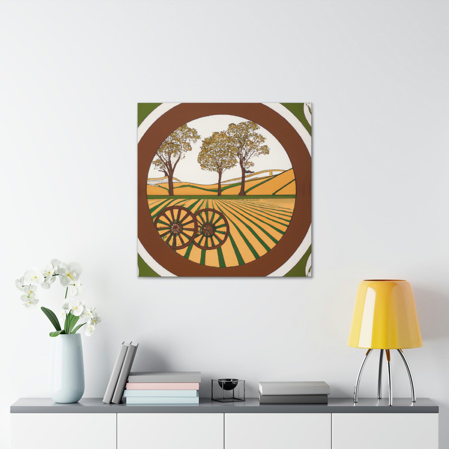 "Wagon Wheel: Deco Shine" - Canvas