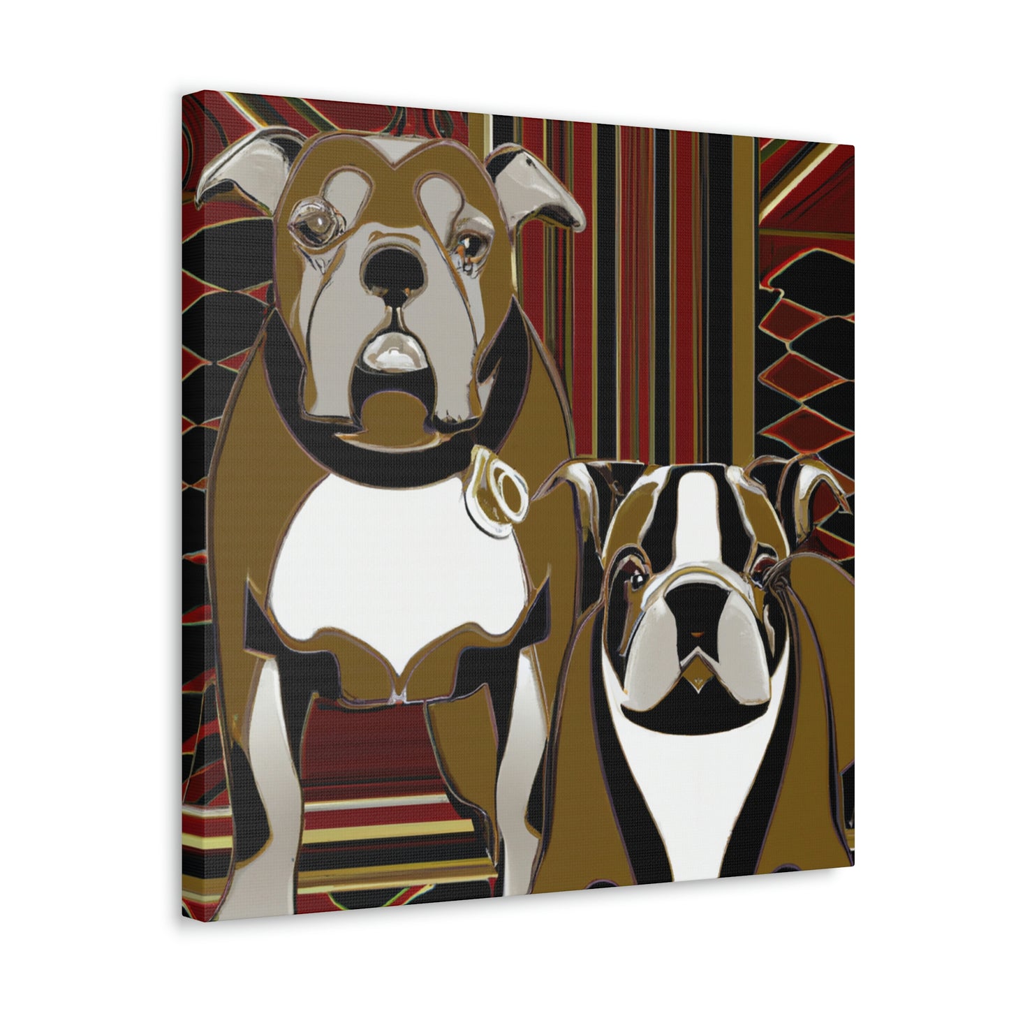 "Bulldog's Deco Grandeur" - Canvas