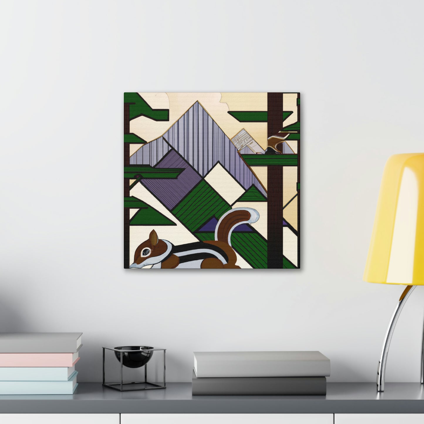 "Chipmunk Deco Dance" - Canvas