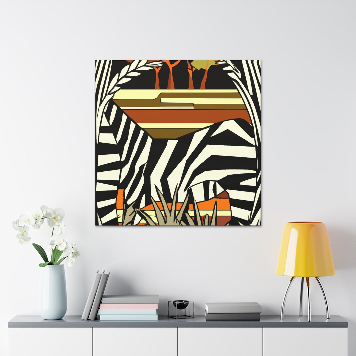 Zebra's Midnight Glamour - Canvas