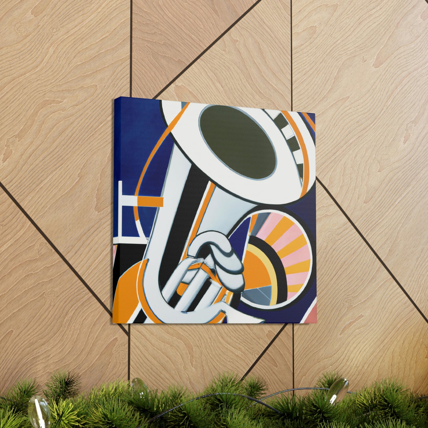 Rising Art Deco Trumpet - Canvas